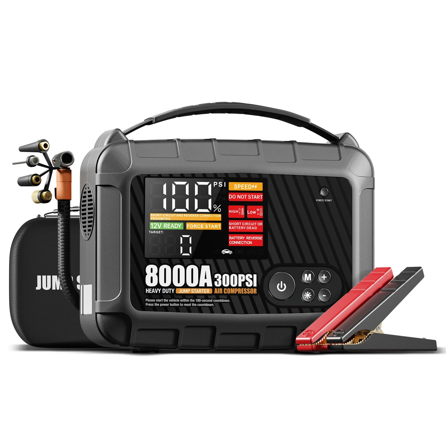 Démarreur de voiture professionnel haute performance 8000A, puissant booster de batterie 12V pour dé