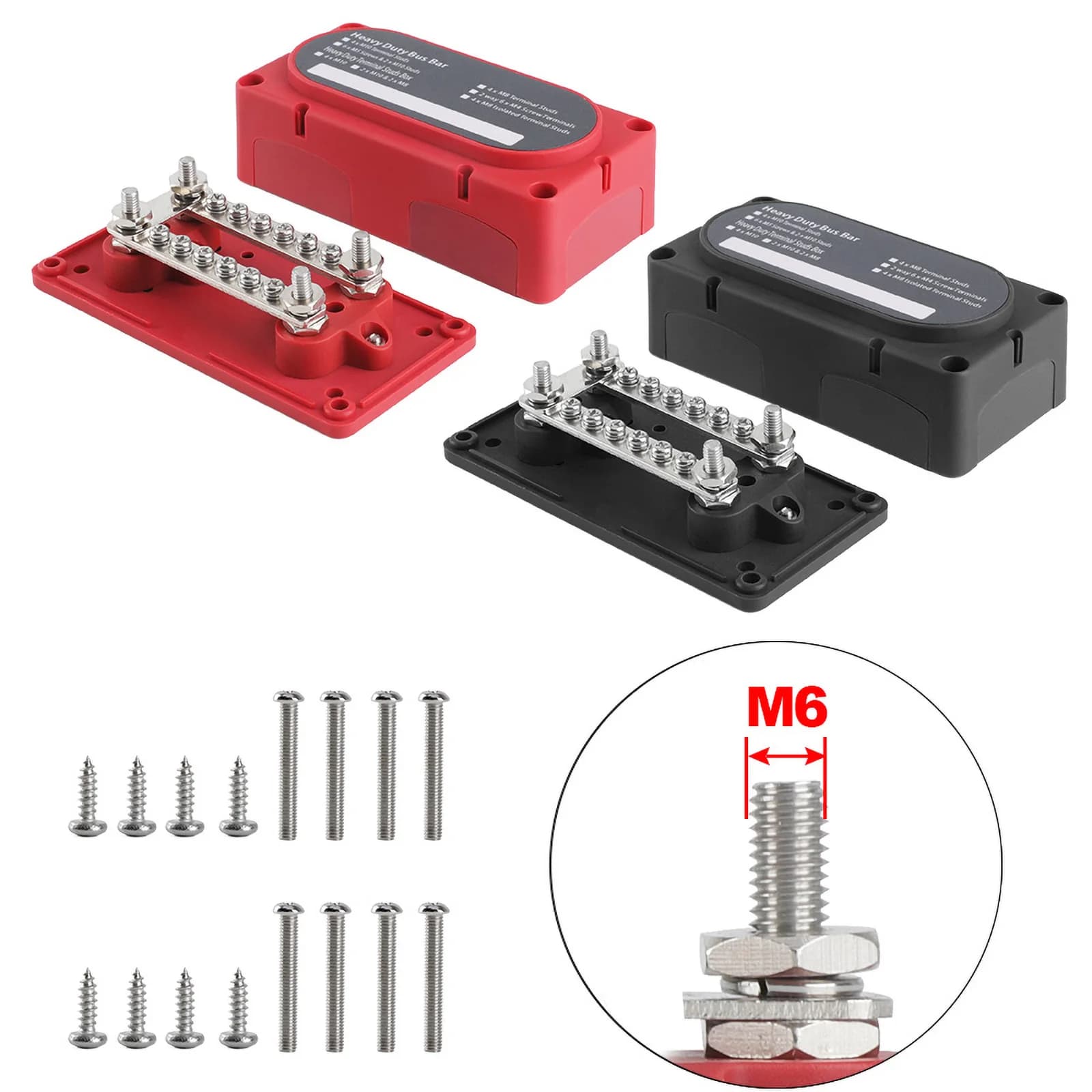 Barre omnibus électrique en cuivre pour distribution de puissance, 48V 300A, robuste, avec goujons d