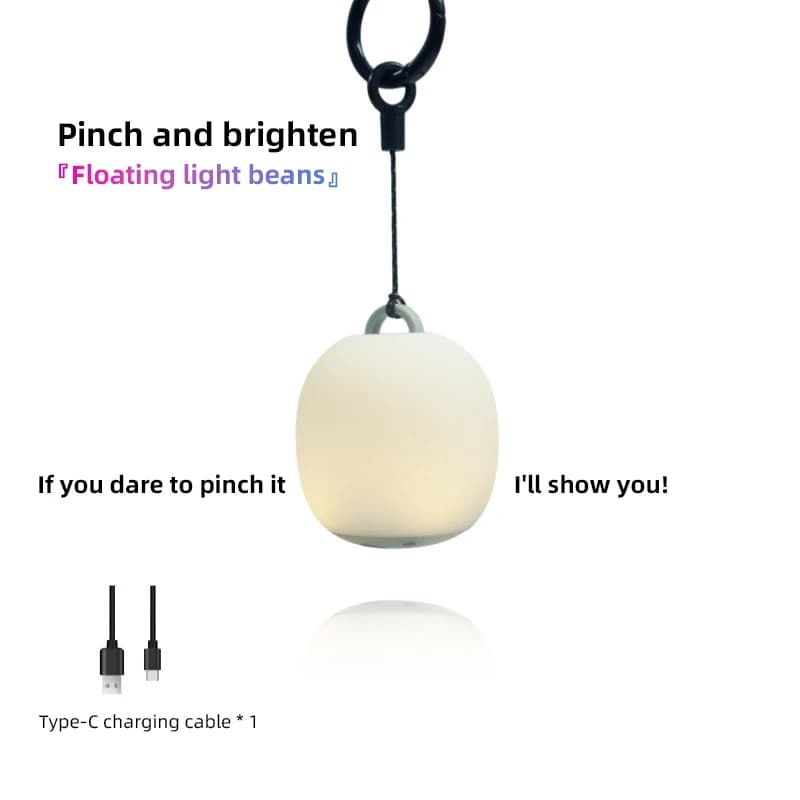 Lanterne de Camping LED Rechargeable en forme d'œuf, lumière à presser, 3 Modes, lampe en Silicone s