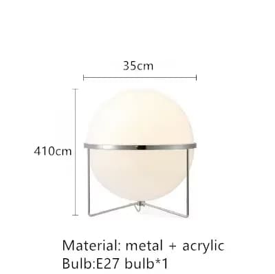 Lampadaire boule Led blanc nordique, abat-jour moderne en acrylique, lampe créative pour salon, sall