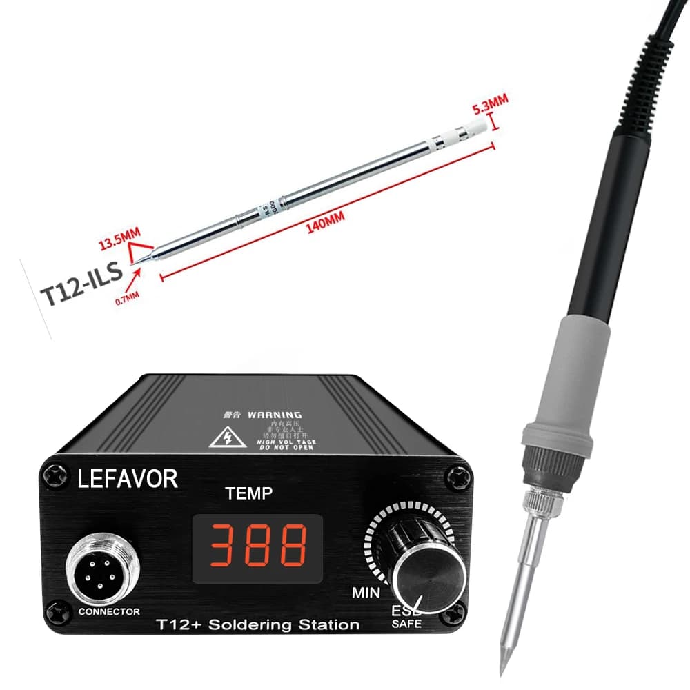 Pointes de fer à souder numériques T12 75W, station de expédide soudage, contrôle de la température 