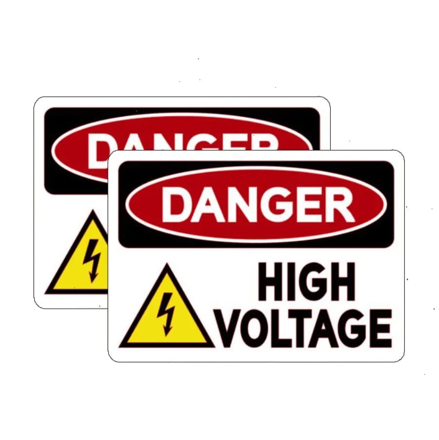 Autocollant de sécurité haute tension, avertissement de choc électrique pour électricien, en vinyle