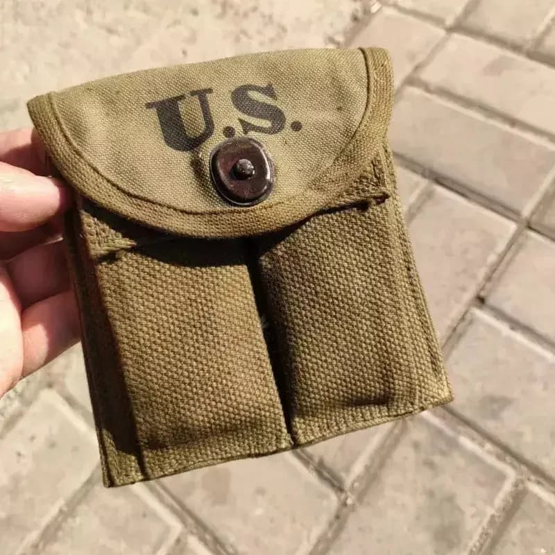 Tactique militaire SURPLUS véritable armée originale M1 M2 toile pochette pour magazines sac Hi-Q194