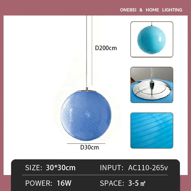 Lampe suspendue Murano Lollipop colorée à bulles créatives, style médiéval, pour chambre d'enfant, c