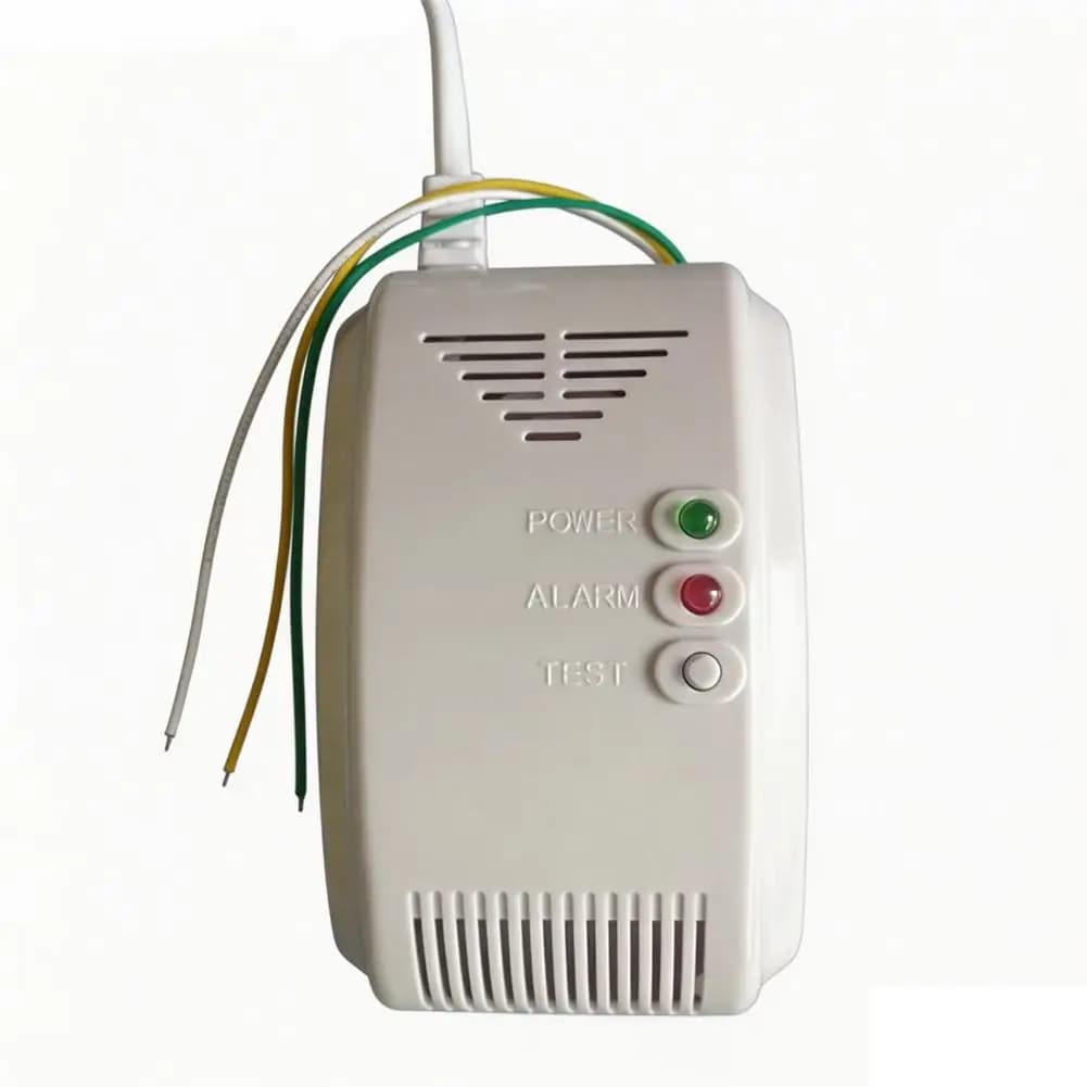 Détecteur de fuite de gaz naturel, gaz liquéfié, GPL, GNL, 12V, avec alarme sonore et flash LED, pou