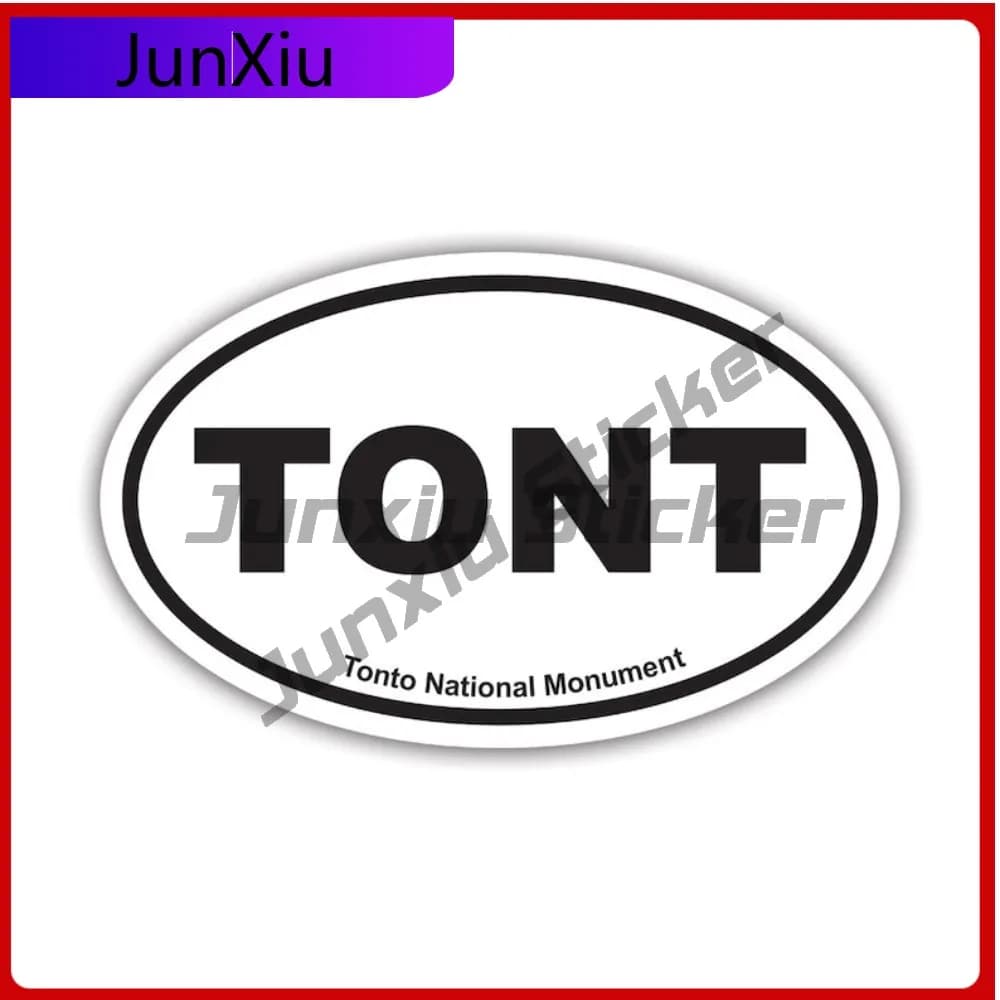 Autocollant ovale Tonto National Monument Tont, autocollant amusant en vinyle imperméable pour casqu