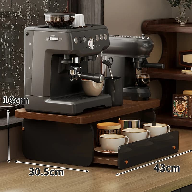 Organisateur de Station de café Vintage en bois à 3 niveaux, présentoir multicouche pour Machine à e