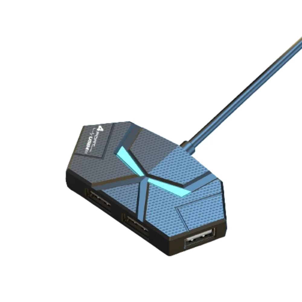 Station d'accueil USB 4/7 ports, Type C, Transmission haute vitesse, adaptateur répartiteur USB, lum