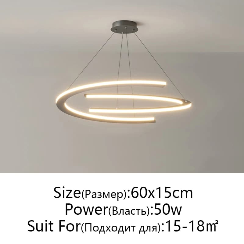 Lustre moderne pour salon atmosphère minimaliste lampe principale lumière de luxe nordique Simple Re
