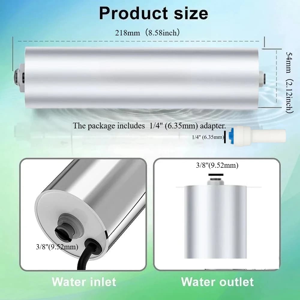 Filtre à eau UV LED ultraviolet pour système de filtration sous évier et système d'osmose inverse, r