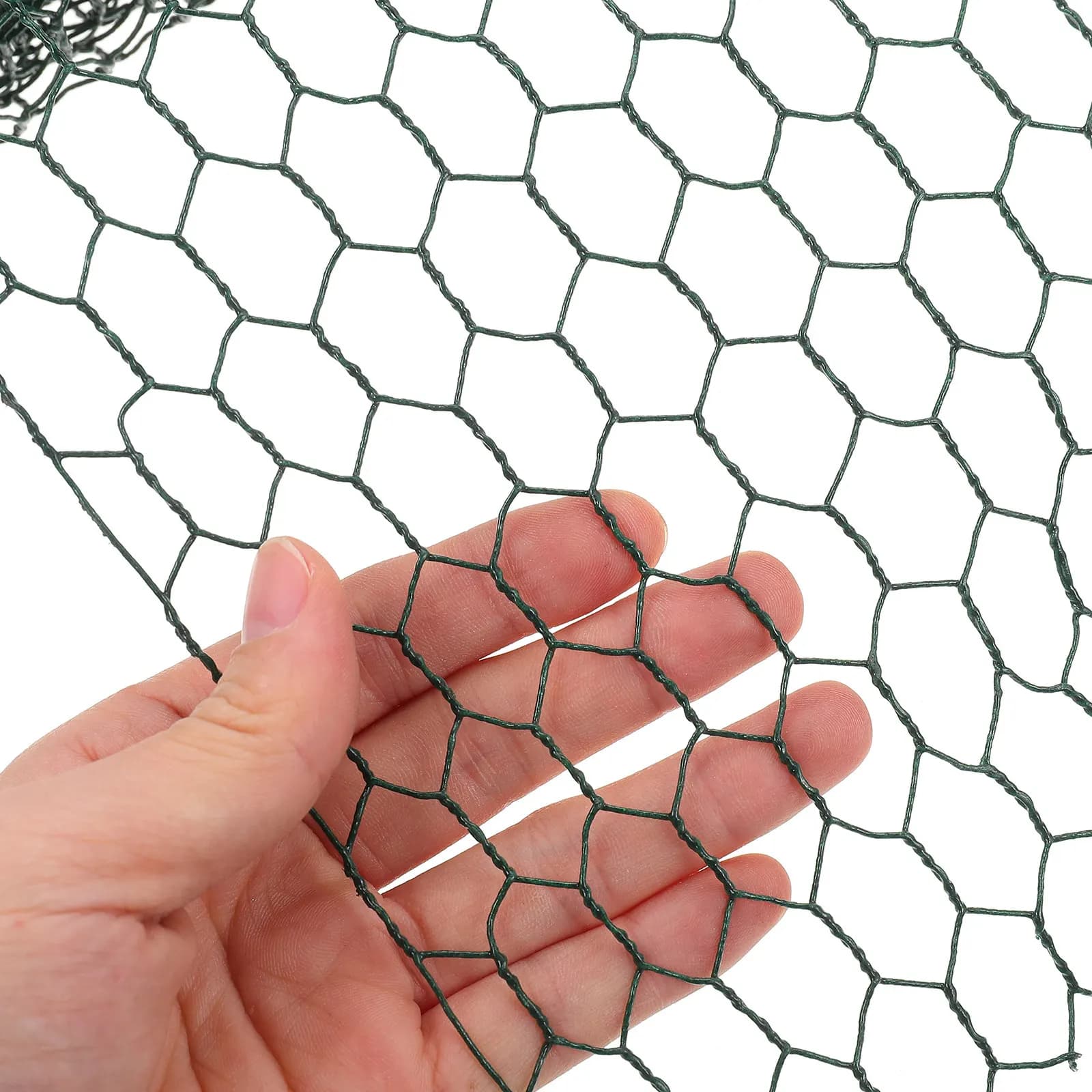 Grillage hexagonal galvanisé vert, largeur 1 m, longueur 30 m, robuste, résistant à la rouille, pour