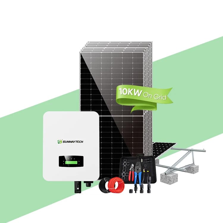 Système d'énergie solaire connecté au réseau 10 kW pour maison, panneaux solaires connectés au résea