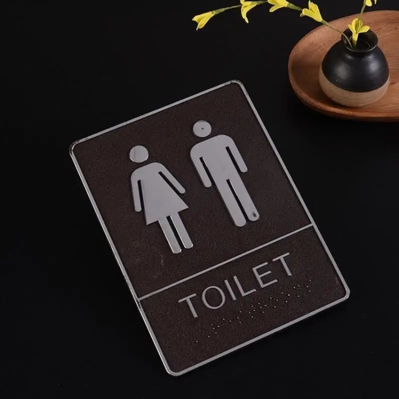 Panneau de porte de toilettes auto-adhésif résistant aux intempéries, étanche, pour hommes et femmes