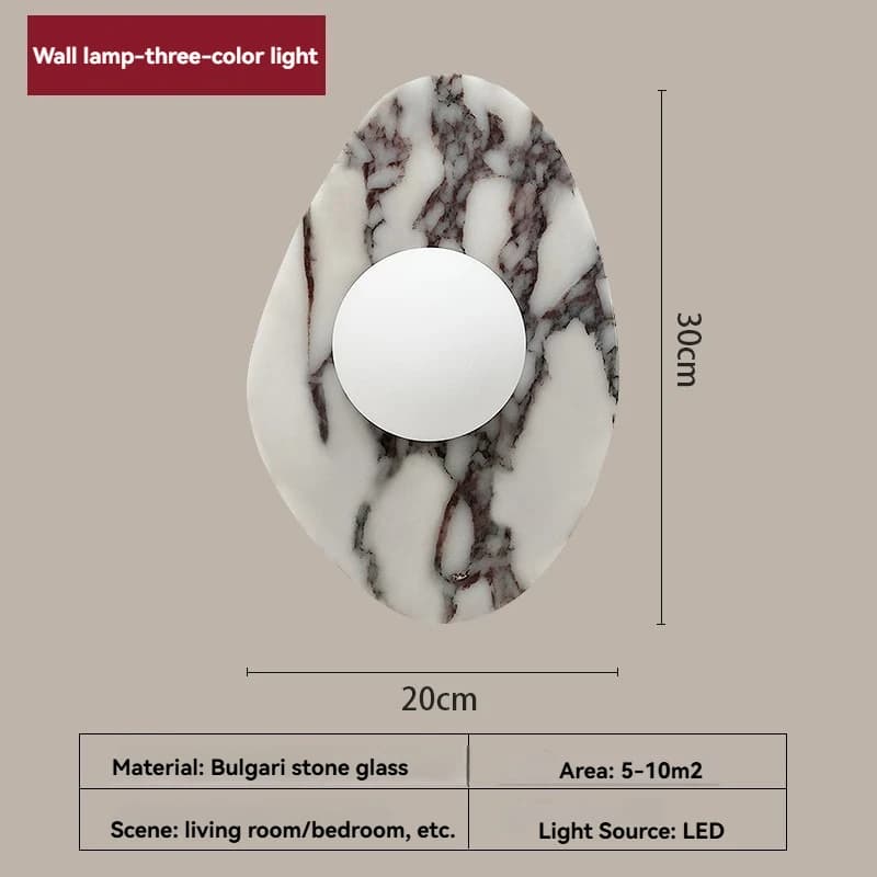 Applique murale LED en marbre rayé minimaliste moderne pour la décoration de la maison salon hôtel c
