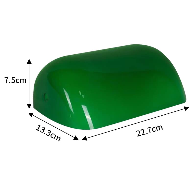 Abat-jour de banque en verre vert, lampe Antique de remplacement, abat-jour traditionnel pour lampe 