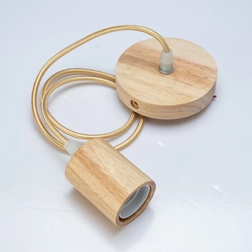 Lampe à suspension en bois E27 lampes suspendues en bois pour chambre à coucher décor de maison/salo