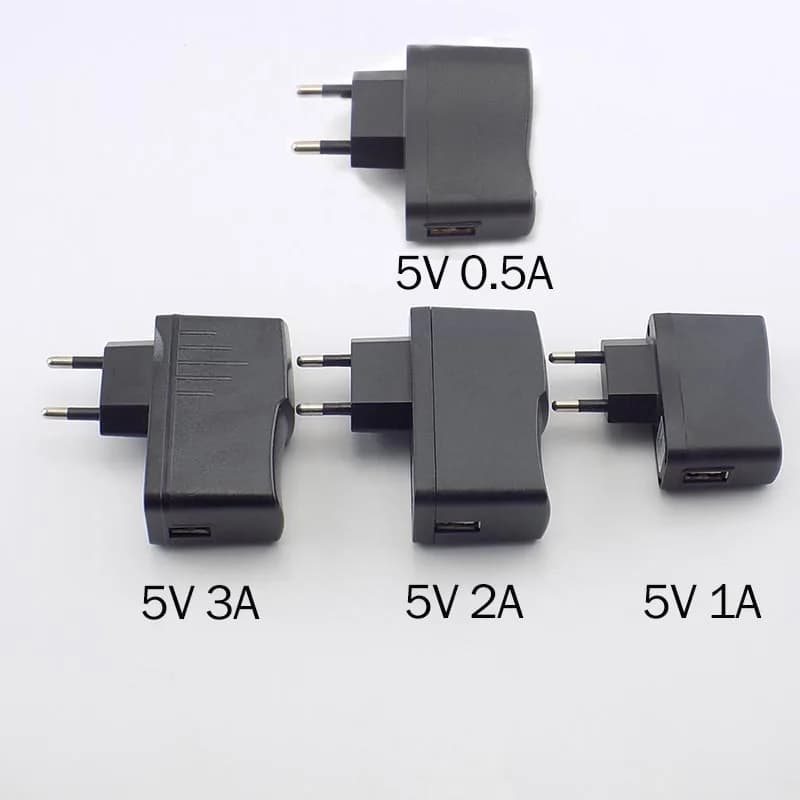 Chargeur micro USB universel AC à DC, 5V, 0,5 A, 1A, alimentation, adaptateur secteur, sortie 100V-2