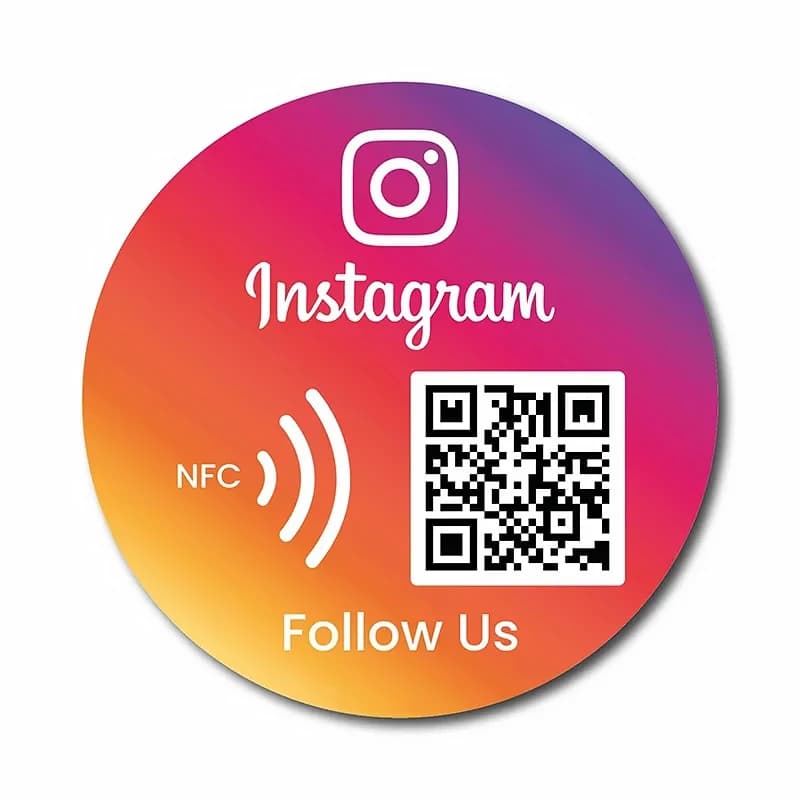 Plaque autocollante personnalisée avec logo d'entreprise, code QR, avis Google, NFC, en acrylique, p