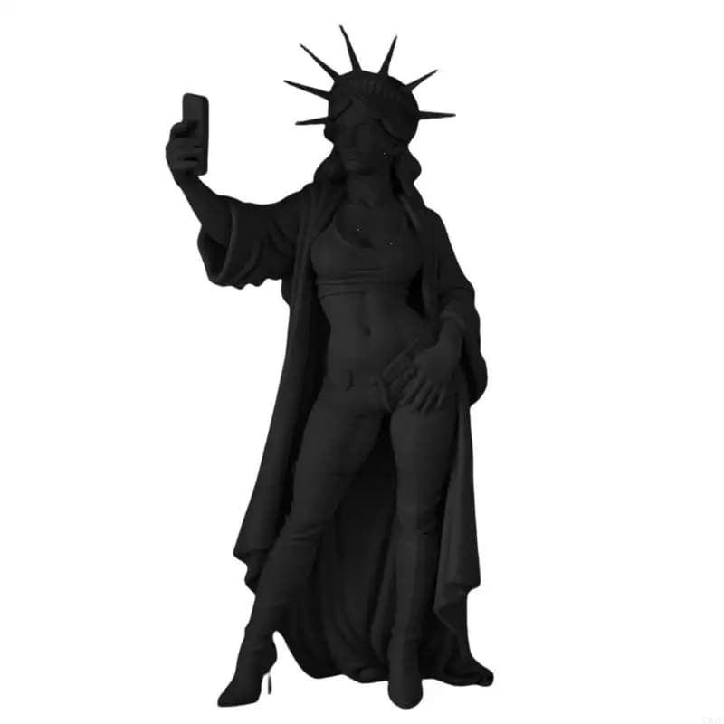 Patriotics Statue of Liberties Selfie Miniature Sculpture avec maintenance des collectionneurs conce