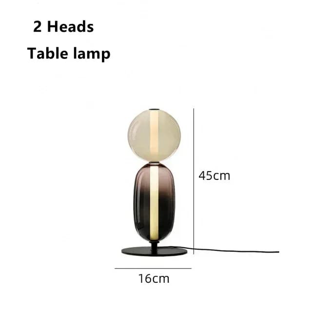 Lampadaire LED en verre coloré de styliste italien, lampe de Table créative sur pied, chambre à couc