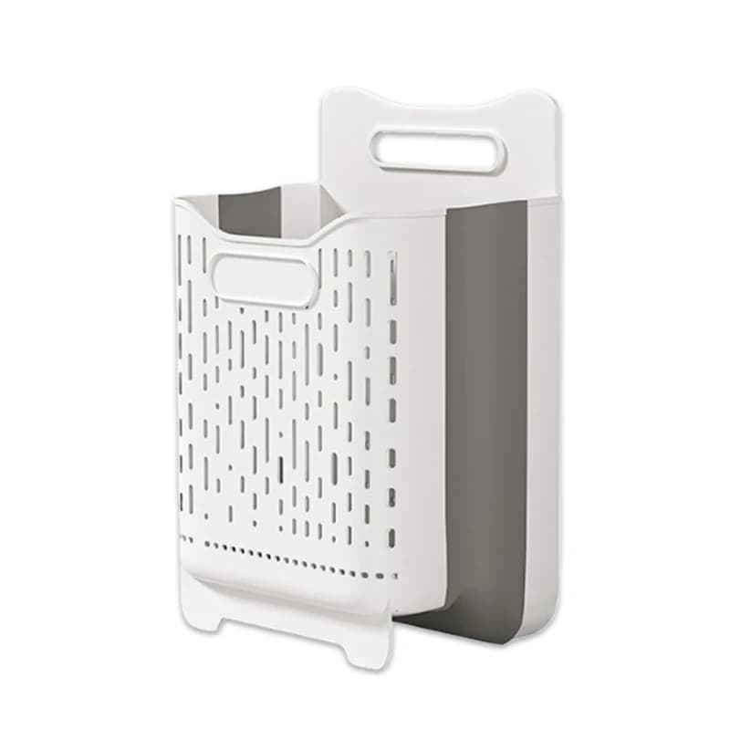 Panier à linge, panier à linge pliable mural suspendu avec poignée, poubelle de rangement pliable pe