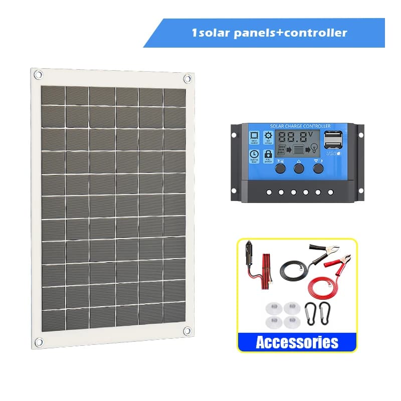 Onduleur solaire 6000W, système de production d'énergie complet avec panneau solaire 600W, sortie 11