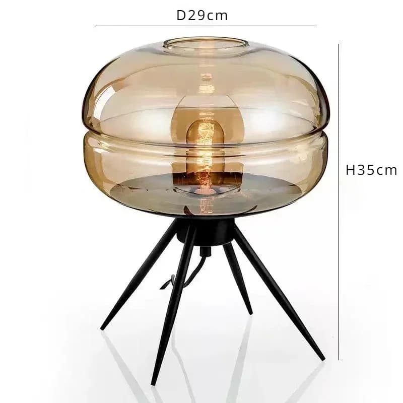 Lampadaire à quatre pieds en verre gris fumé, Style industriel post-moderne nordique, personnalité c
