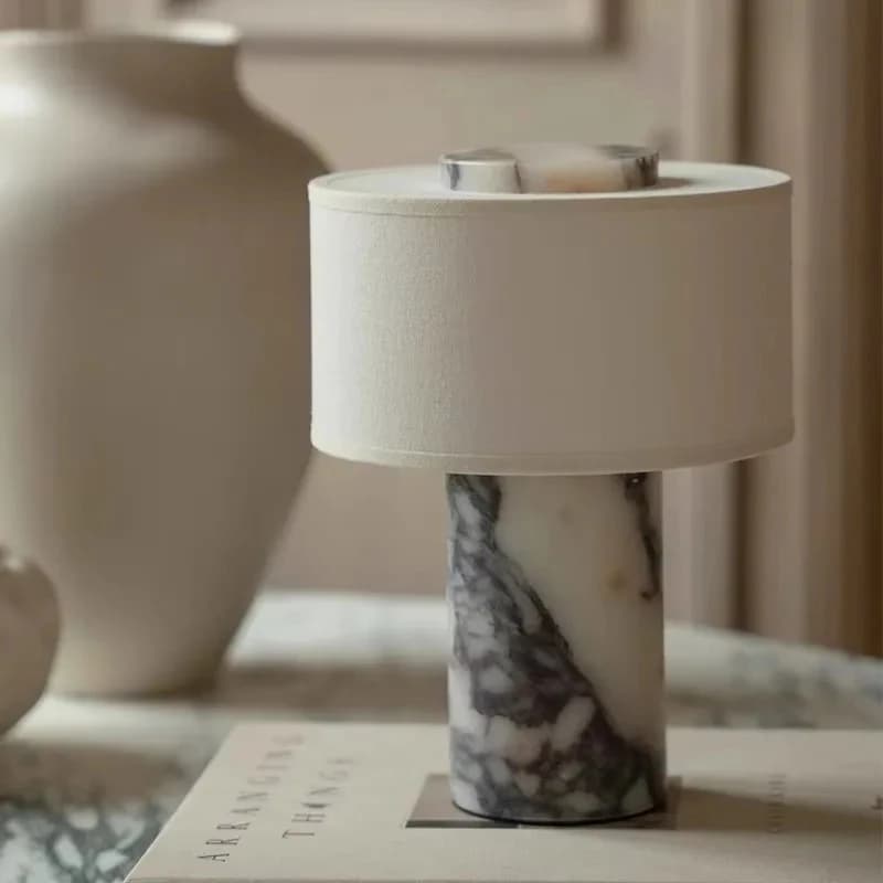 Lampe de table en marbre naturel au design moderne, pour salon, chambre à coucher, nouvelle lampe de