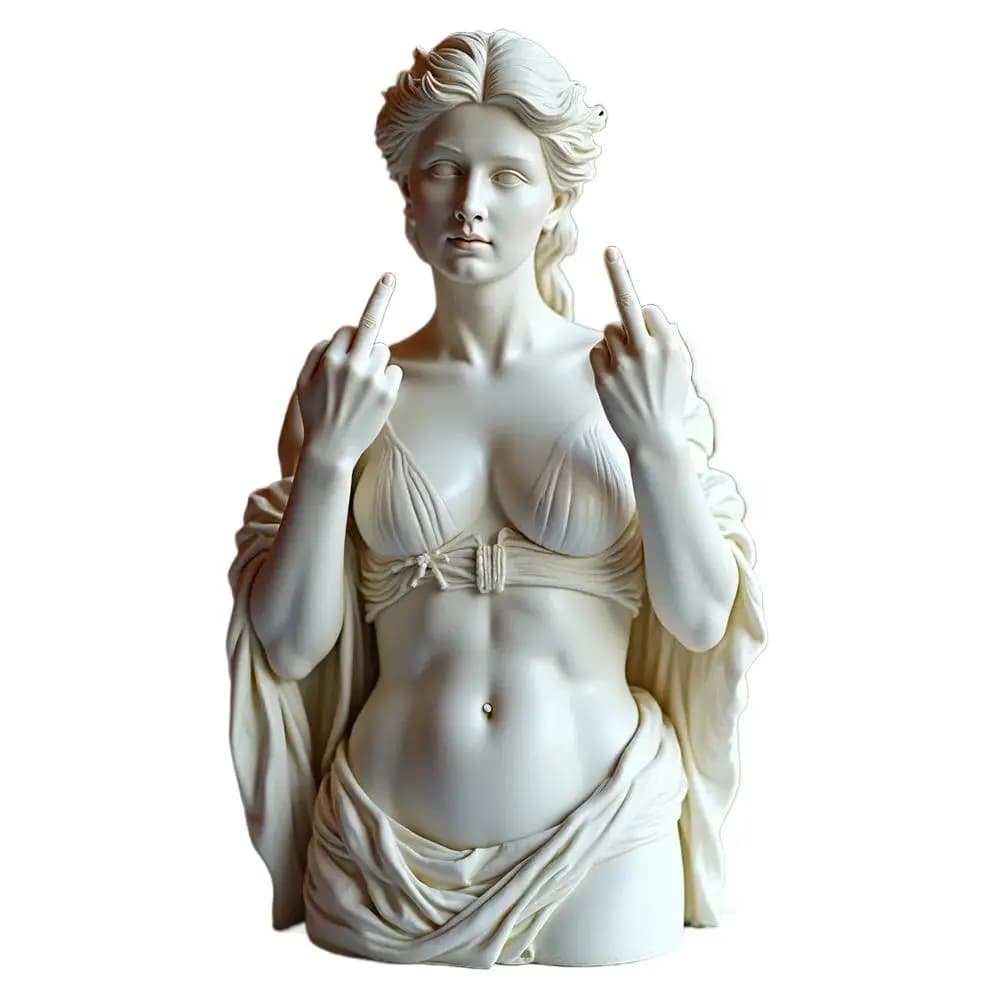 Statue de déesse de Vienne Statue de déesse drôle 3D résine artisanat ornements conception Unique sy