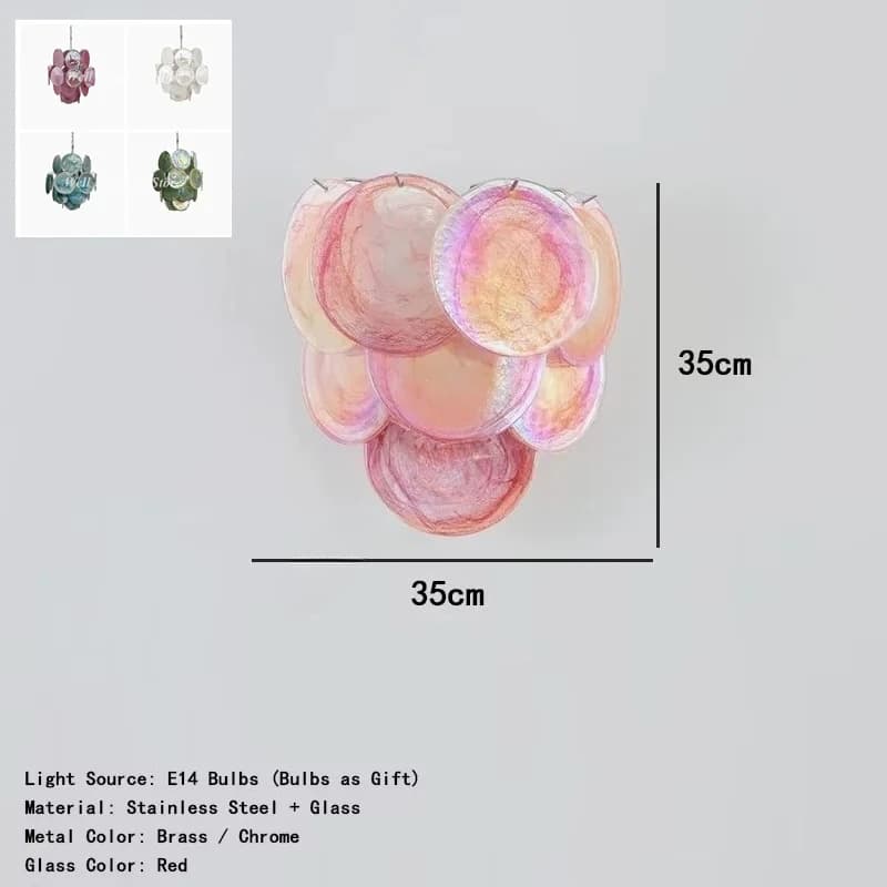 Lustre moderne italien de designer, lampe en verre rose artistique, luminaires LED créatifs suspendu