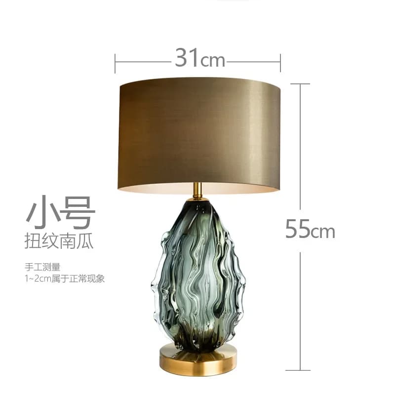Lampe de Table en verre créative, Villa, salon, luxe, vert avancé, lampe décorative de bureau, mode 
