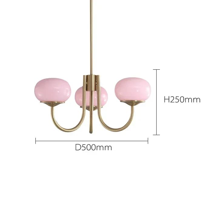 Lumière française luxe chambre crème Style rose verre pendentif lumières médiévale personnalité créa