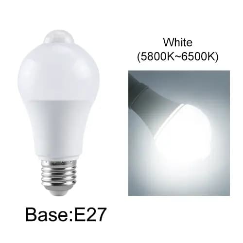 Ampoules à capteur de mouvement PIR E27 12W 15W 18W 20W lampe à LED automatique infrarouge intellige