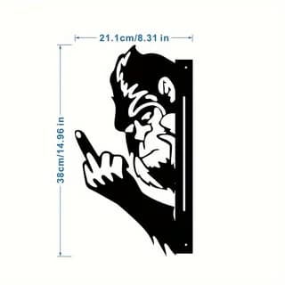 Panneau métallique Peek-A-Boo Bigfoot – Sasquatch arbre ou poste montable déco métal Animal Sculptur