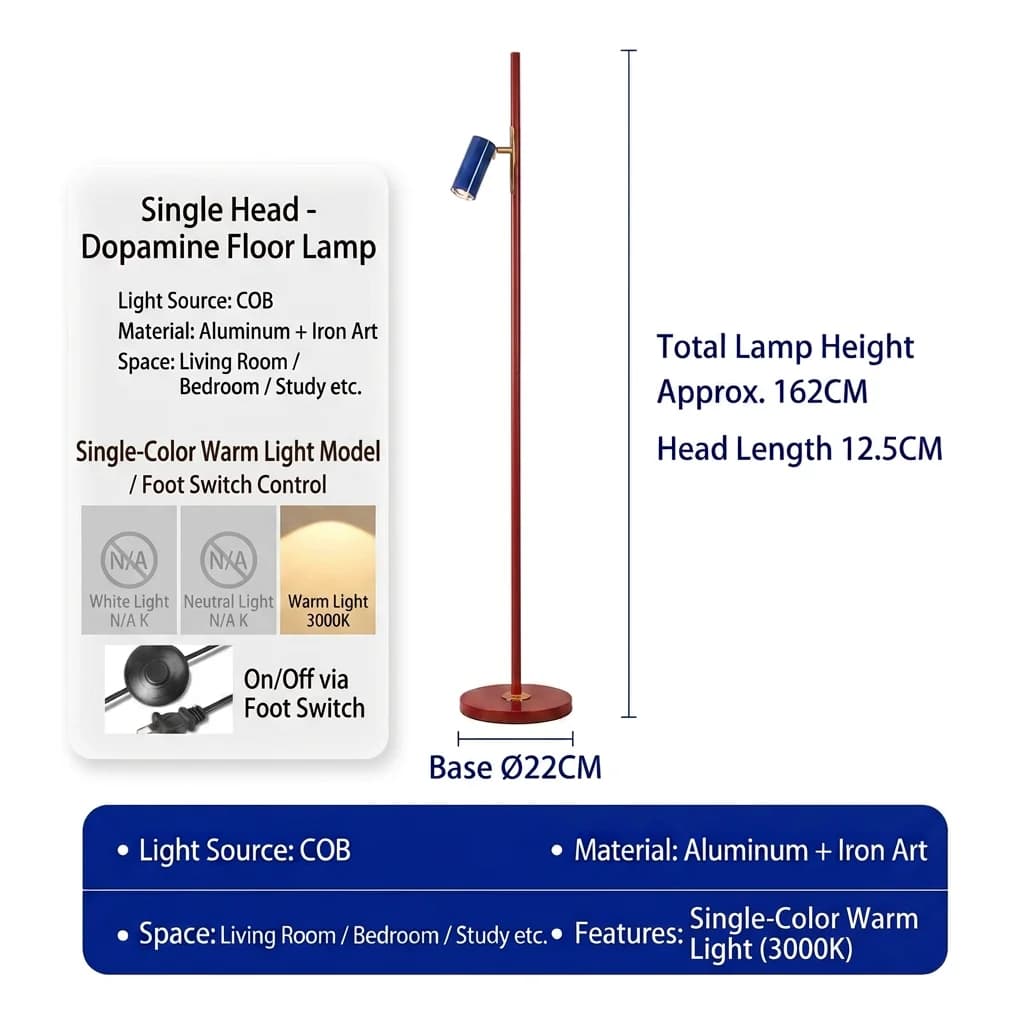 Lampe sur pied Wowvi Memphis, LED spectre complet, lumière décorative colorée, style dopamine, lampe