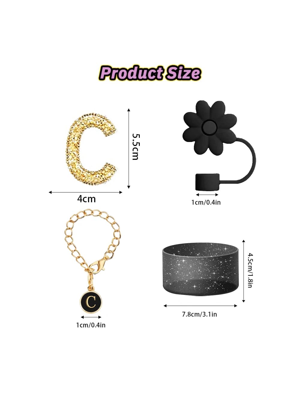 Ensemble de 4 pièces pour accessoires de tasse Stanley, comprenant un couvercle de paille en Silicon