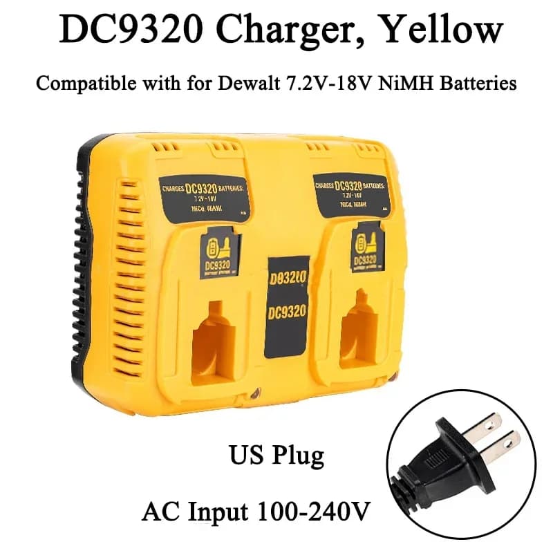 Chargeur de batterie rapide Portable DC9320, Station de charge à double Port, Compatible avec les Ba