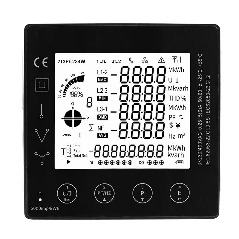 Panneau d'Alimentation Multifonction, Compteur d'Massage Intelligent à 3 Phases, à Multi-Débit, 96x9