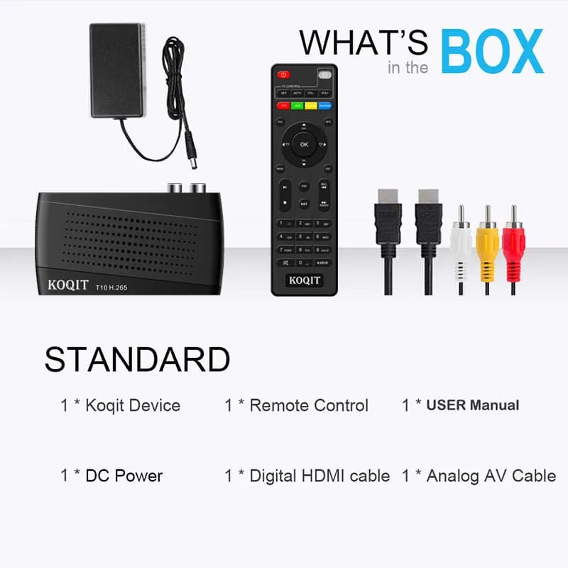 Dvb T2 Numérique Tv Décodeur Tv Tuner Dvb-T2 Dvb-C Câble Fm Radio Smart Sans Fil Tv Stick Tdt Hd Tv 