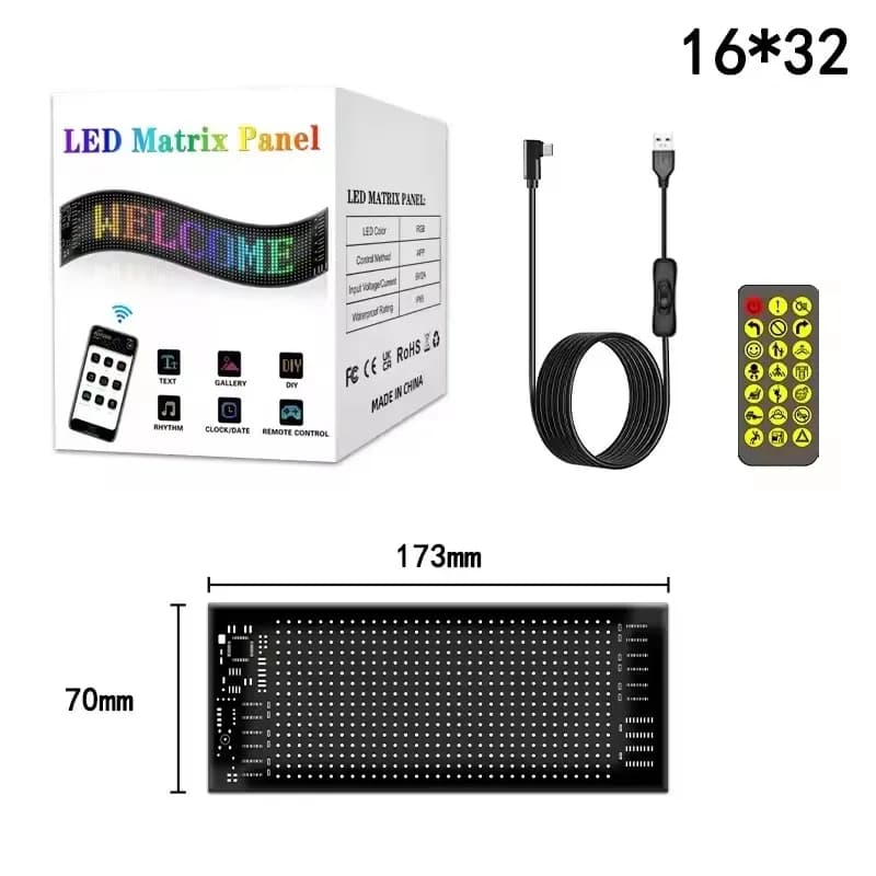 Panneau matriciel à LED, écran à pixels, lettres lumineuses pour panneau de camion, panneau LED flex