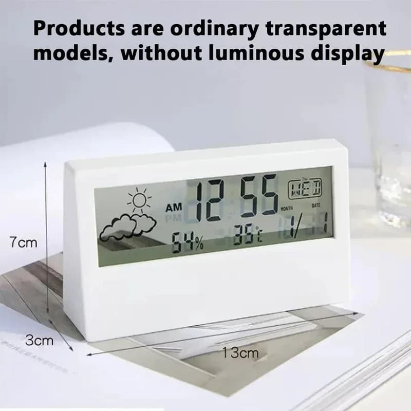 Horloge électronique, thermomètre et hygromètre, station météo pour la maison avec alarme, thermomèt