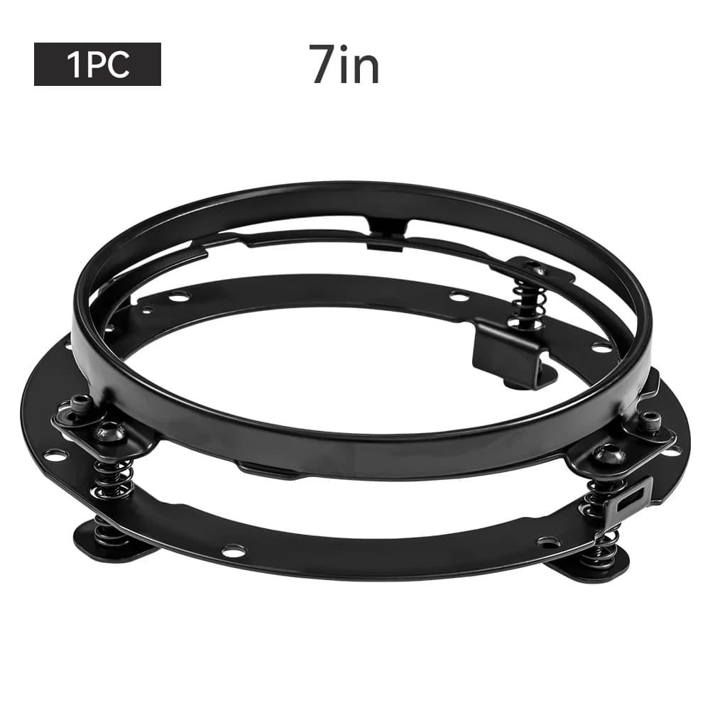 Phare Led rond de 7 pouces, faisceau haut et bas, yeux d'angle Halo, DRL, pour moto Wrangler Lada ni