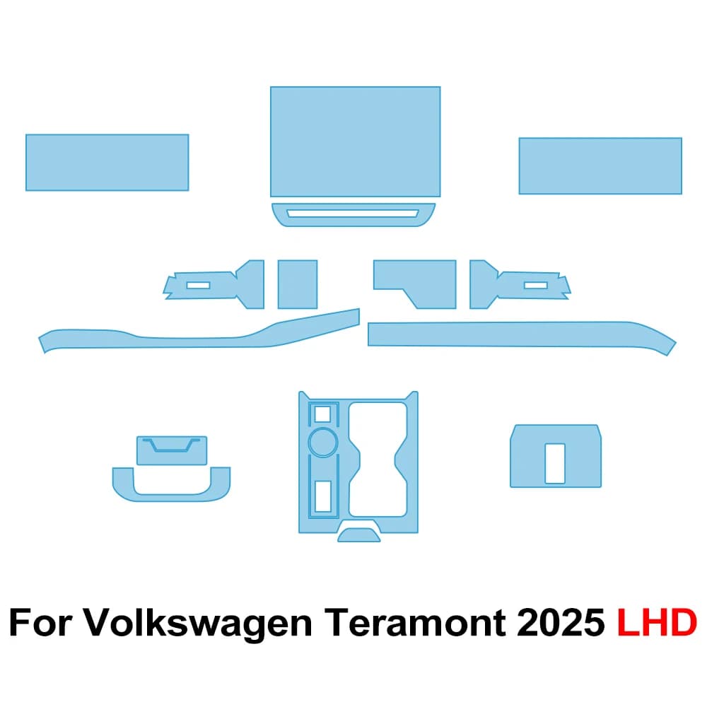 Protection anti-rayures transparente en TPU PPF pour console centrale, tableau de bord et navigation