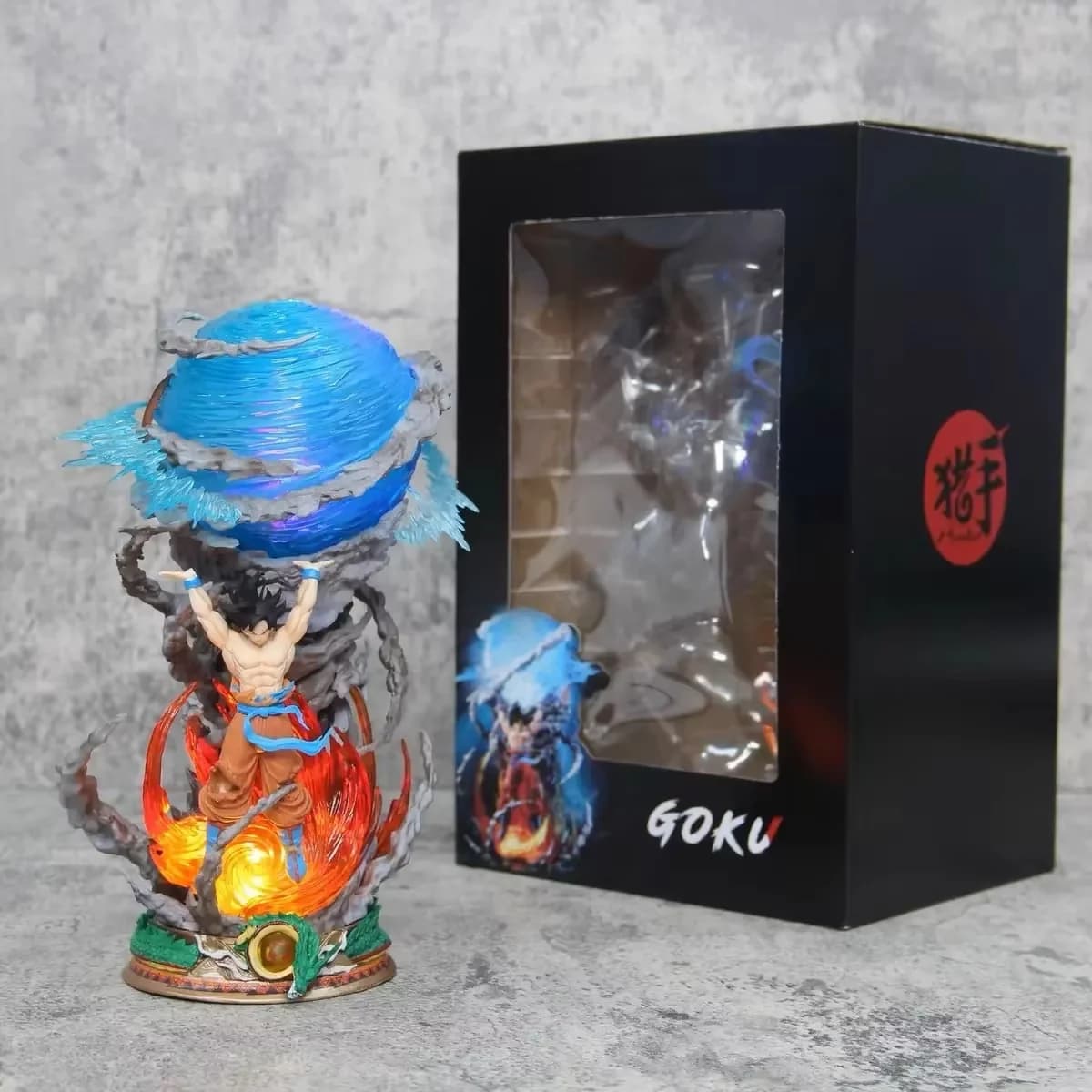 Lampe Led Dragon Ball Son Goku Genki Dama, 23cm, Statue de collection, décor de bureau, cadeau pour 