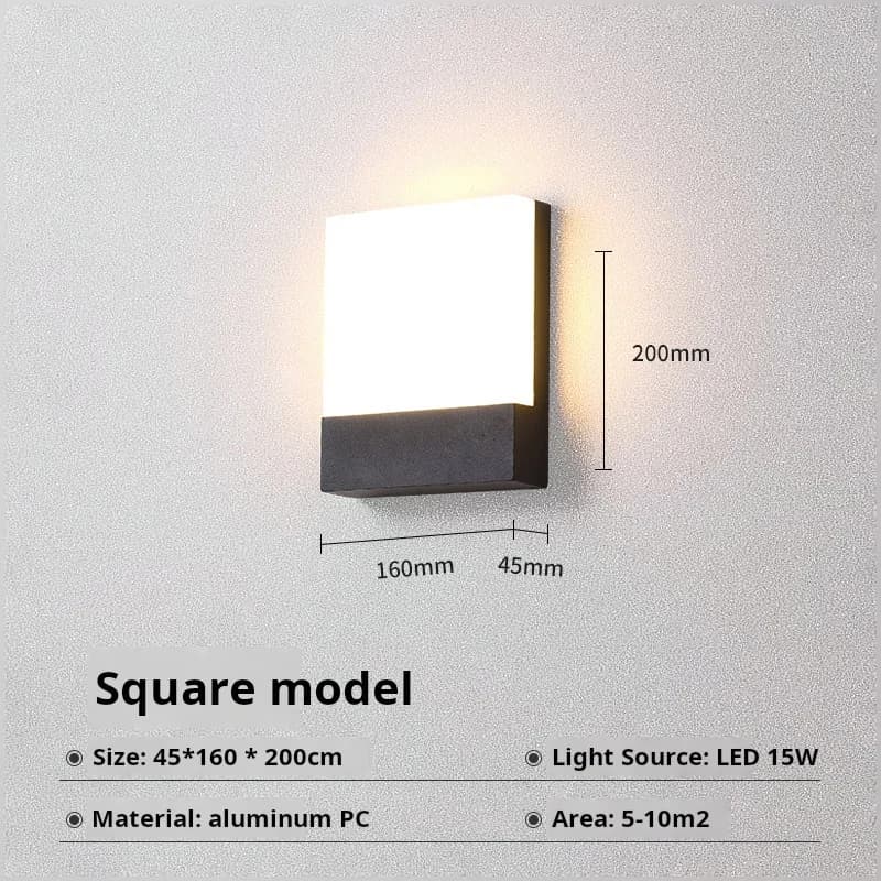 Extérieur étanche IP65 minimaliste ultra lumineux applique villa cour entrée jardin applique extérie