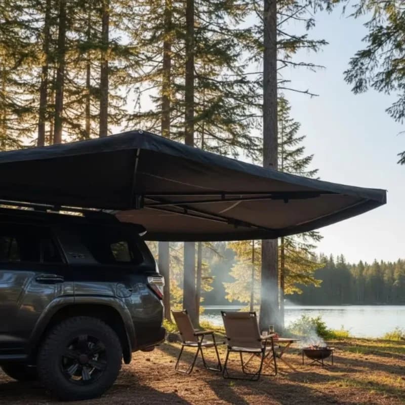 Auvent rétractable latéral à 270 degrés pour camping-car, camion, voiture, caravane, véhicule tout-t