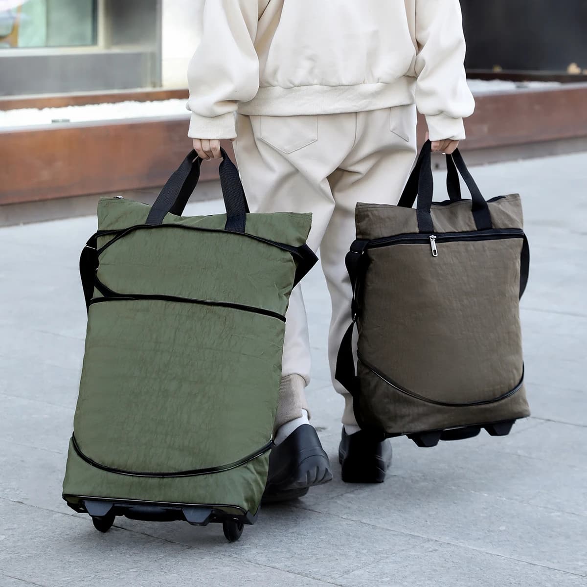 Sac de sport à roulettes extensible avec roues, sac de sport pliable et extensible, valises, sac à b