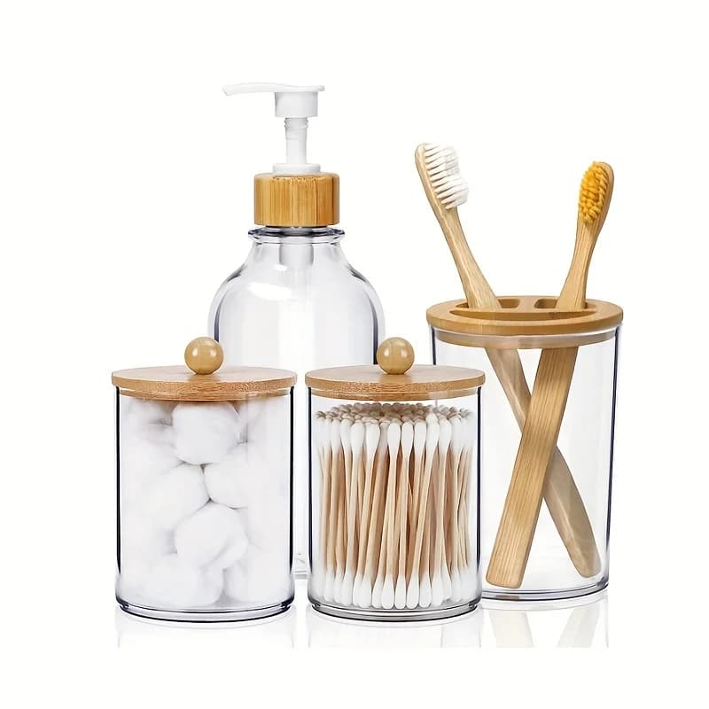 Ensemble d'accessoires de salle de bain 4/5 pièces, organisateur de salle de bain complet, distribut