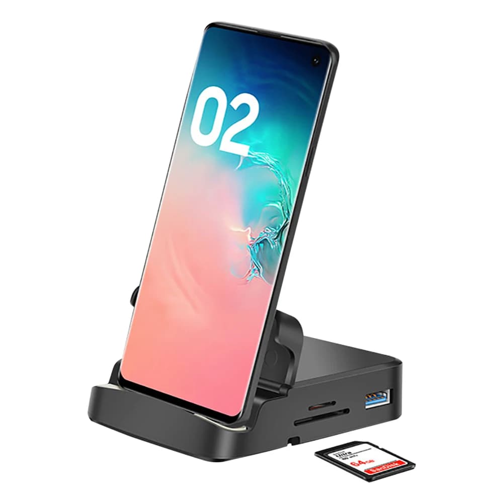 Station d'accueil HUB 8 en 1 de Type C, support de téléphone, Station Dex Pad USB C vers HDMI, adapt