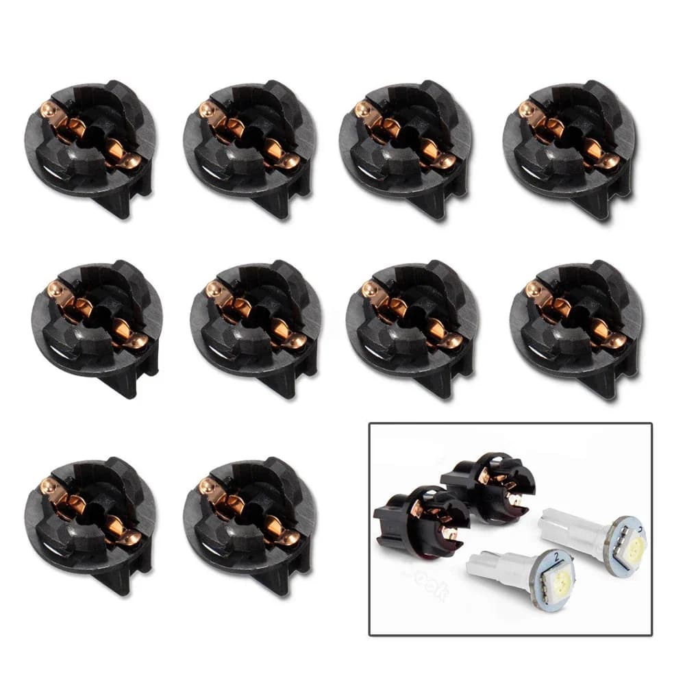 10 pièces T10 W5W 168 194 Bases de lampe à cale à verrouillage torsadé lumières de tableau de bord d